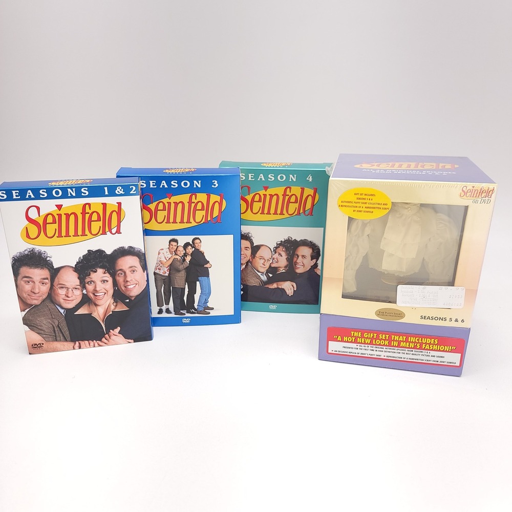 Seinfeld Seasons 1-6 DVD Bundle with Sealed Seasons 5 & 6 Puffy Shirt Gift Set